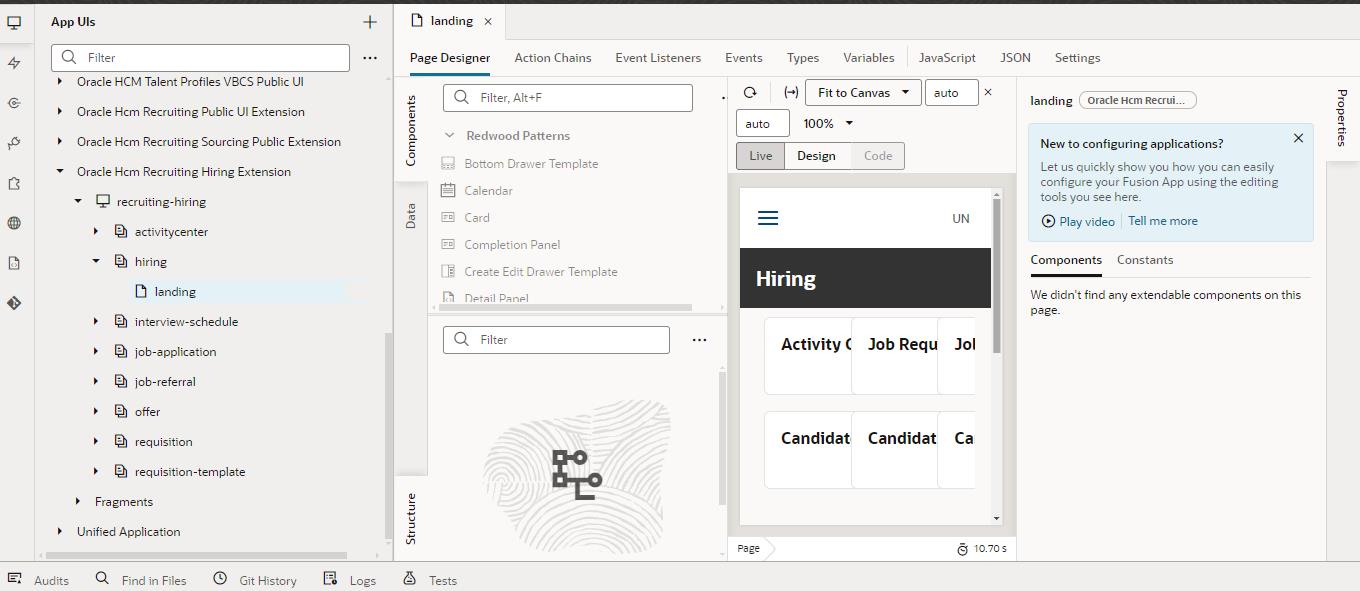 Getting started with developing Oracle Cloud visual application
