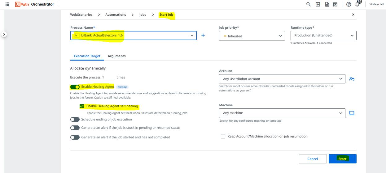 How to enable the Healing Agent