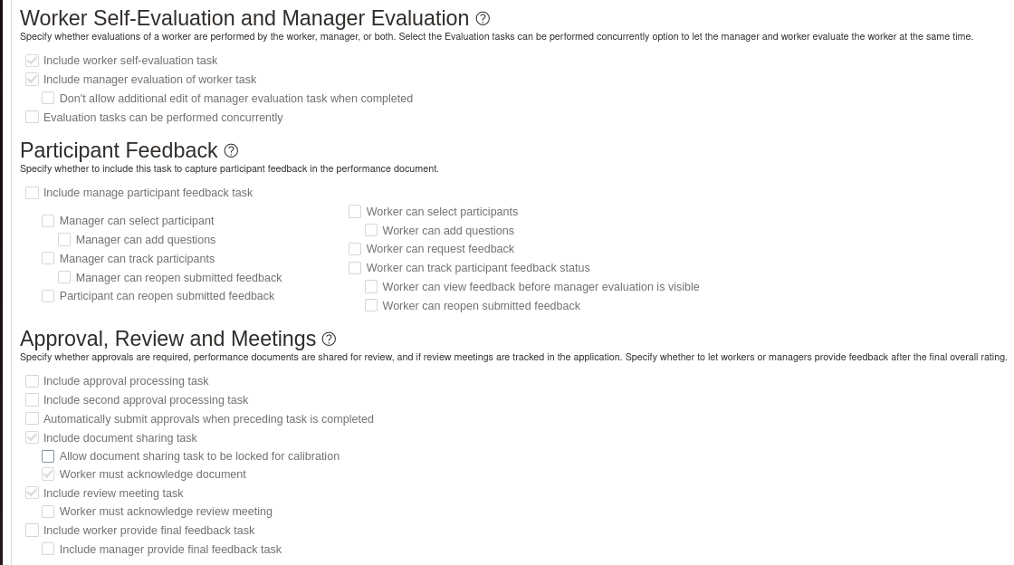 Performance management feedback