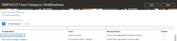 Select the template in edit mode