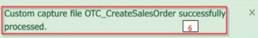 Successful message is displayed