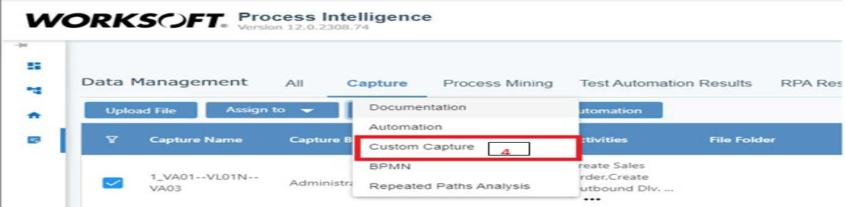 captures and select Generate