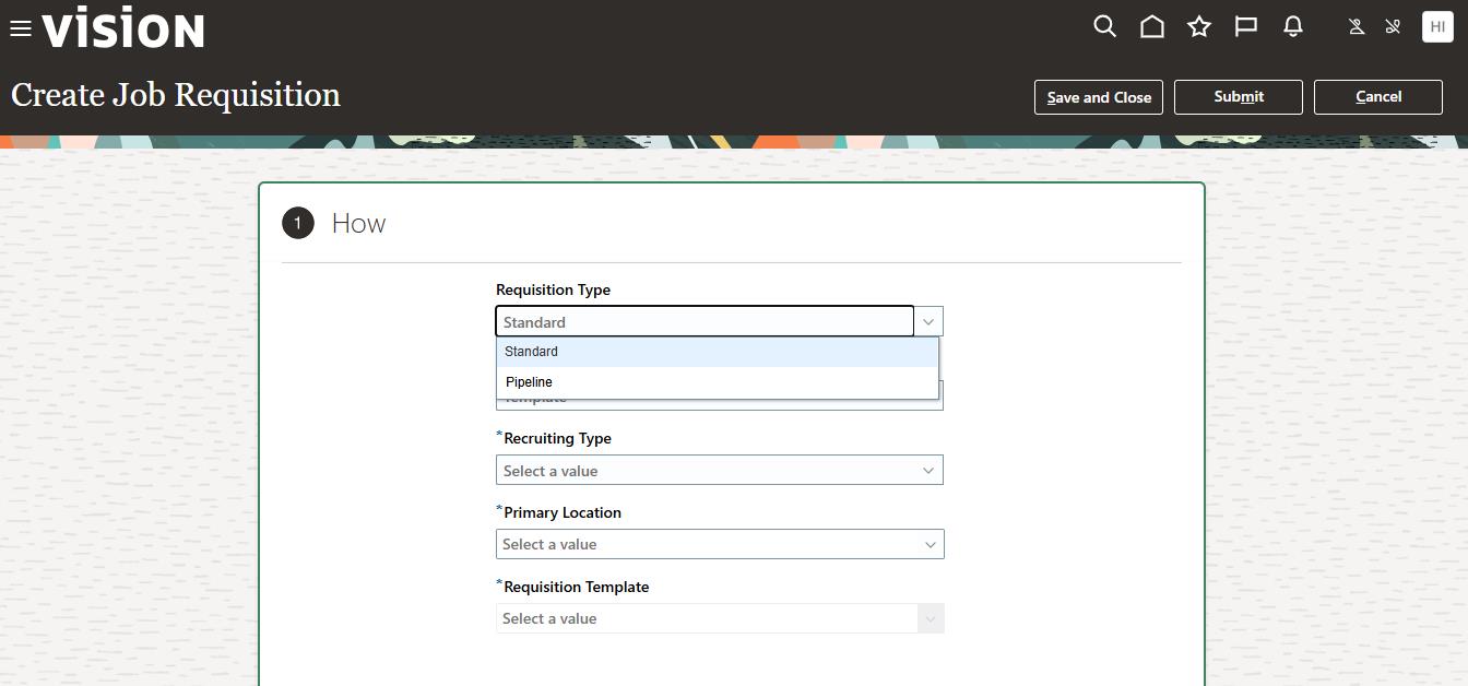 create Job Requisition Step 3