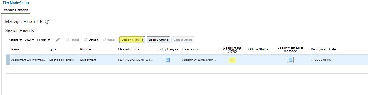 deploy the flexfield2