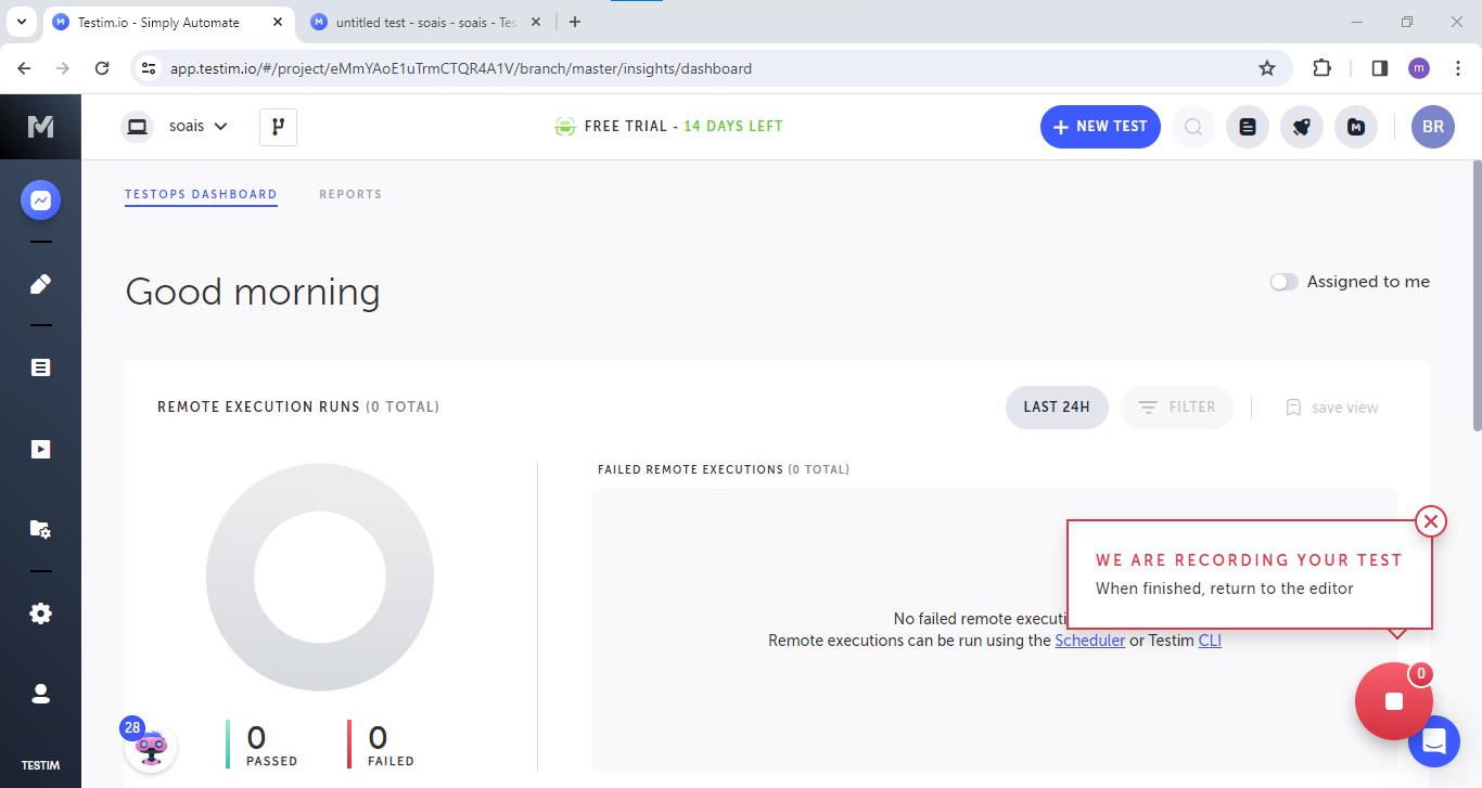 recorder starts recording