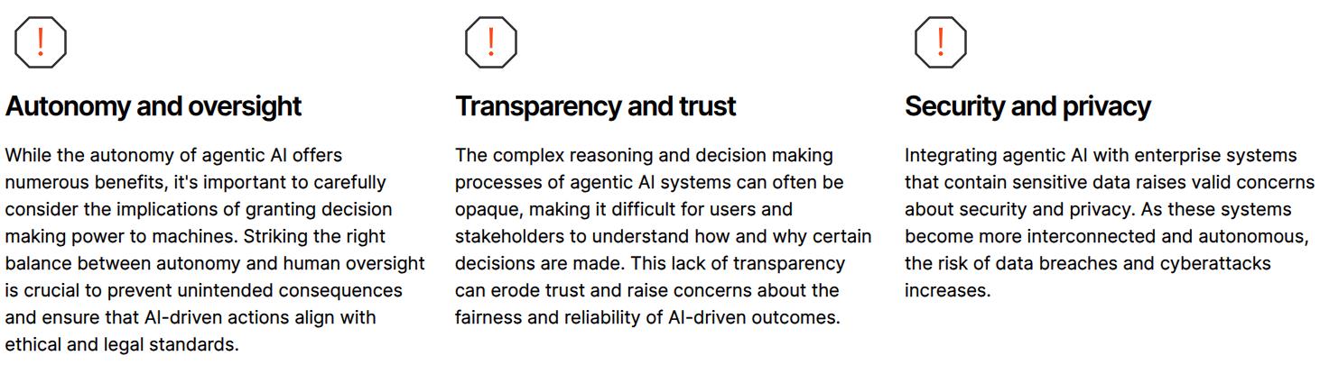 Challenges and Risks of Agentic AI