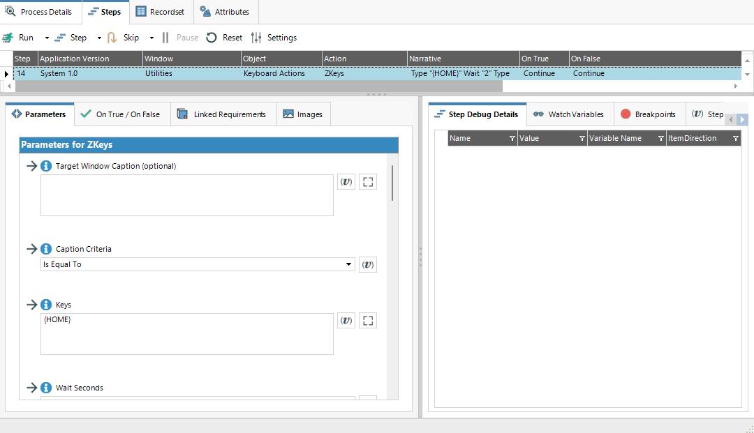 For Zkeys, directly enter the relevant key inputs in the Keys field