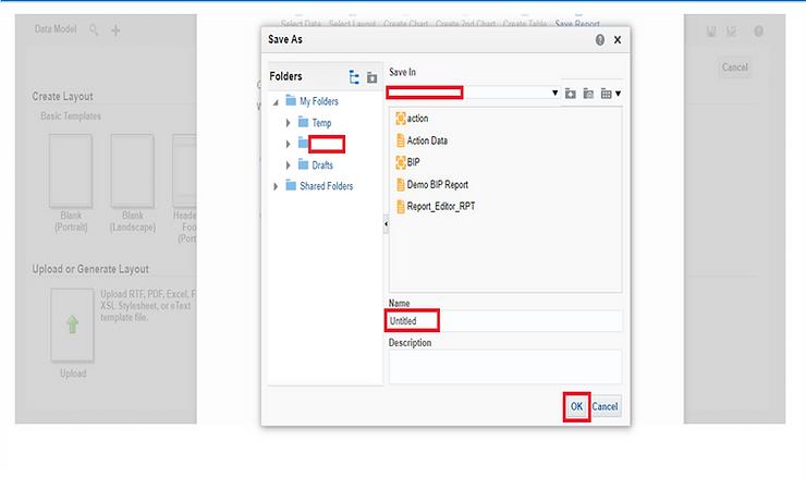 Save the report and click on ok button