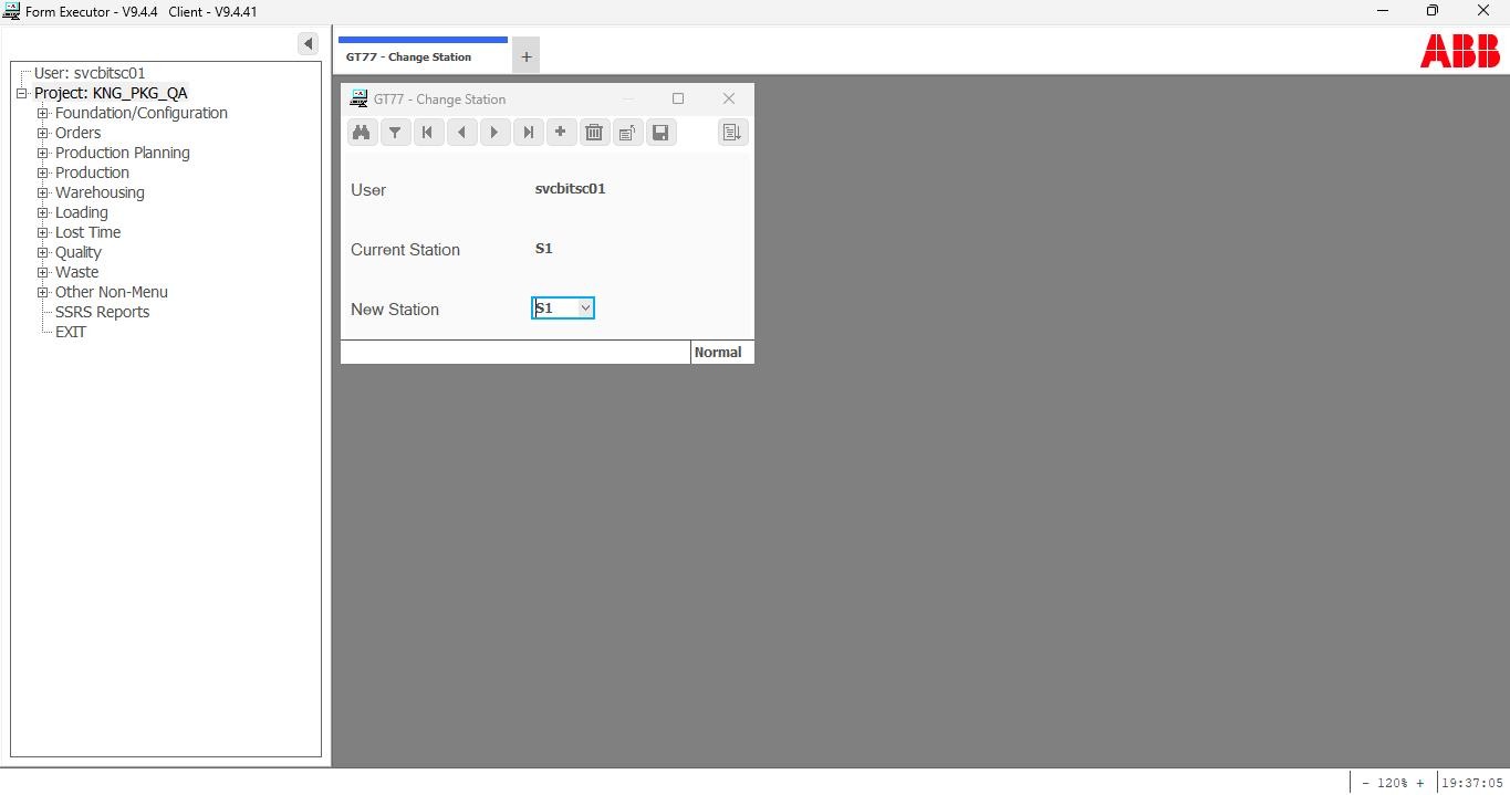Selecting a Keystroke Node in a Desktop Application – ABB AutoProd