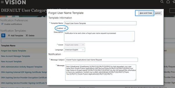 select enable option for notification and click on save 