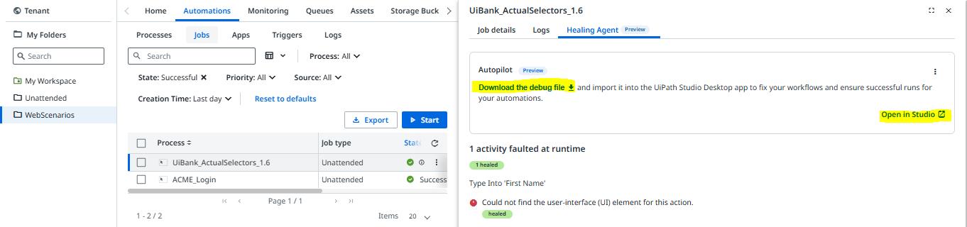 selector used to heal the object