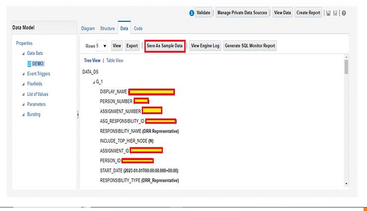 we need to save the data has a Save as Sample Data